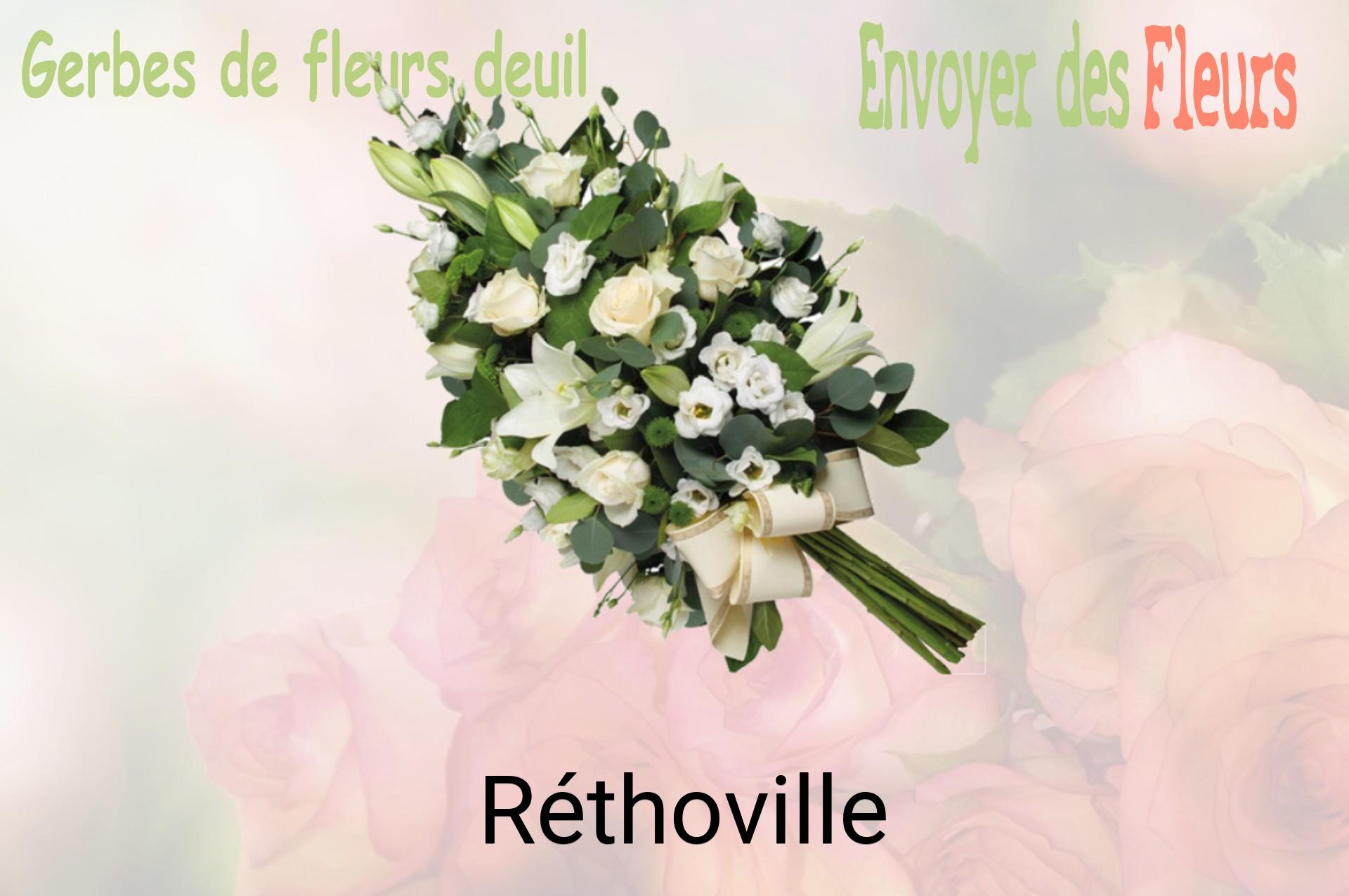Gerbe de fleurs de deuil livrée à Réthoville